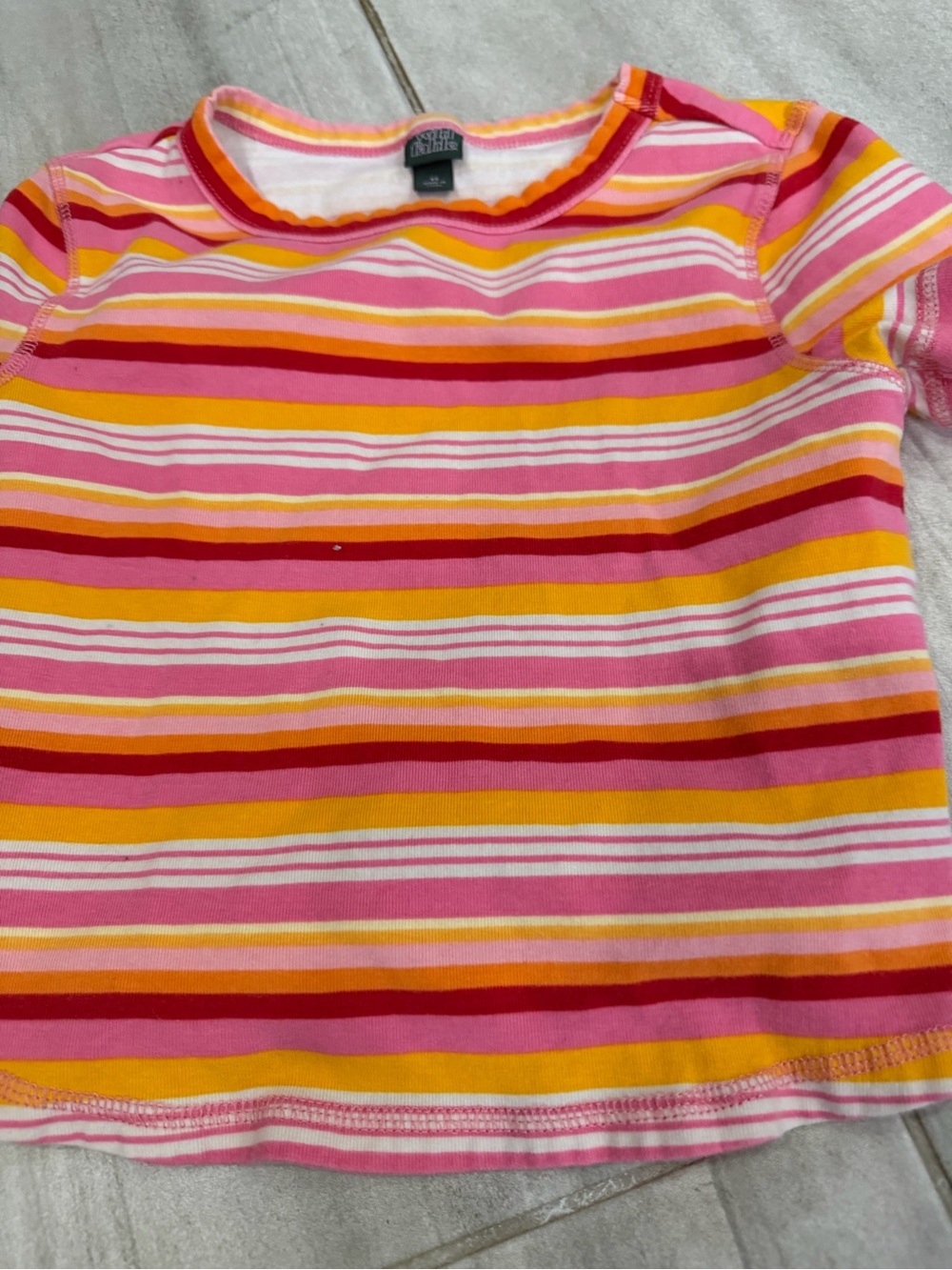 wild fable Pink, Yellow & Red Striped Short Sleeve Tee